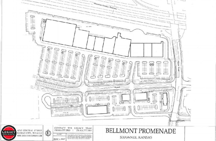 A site plan for the Bellmont Promenade development.