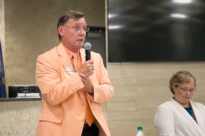 Incumbent Craig Denny has been on the school board for more than 20 years.