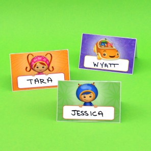 Team Umizoomi Party Place Cards