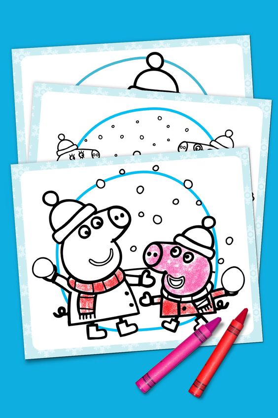 Peppa Pig Winter Coloring Pack