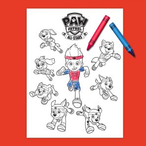 PAW Patrol All-Stars Coloring Page