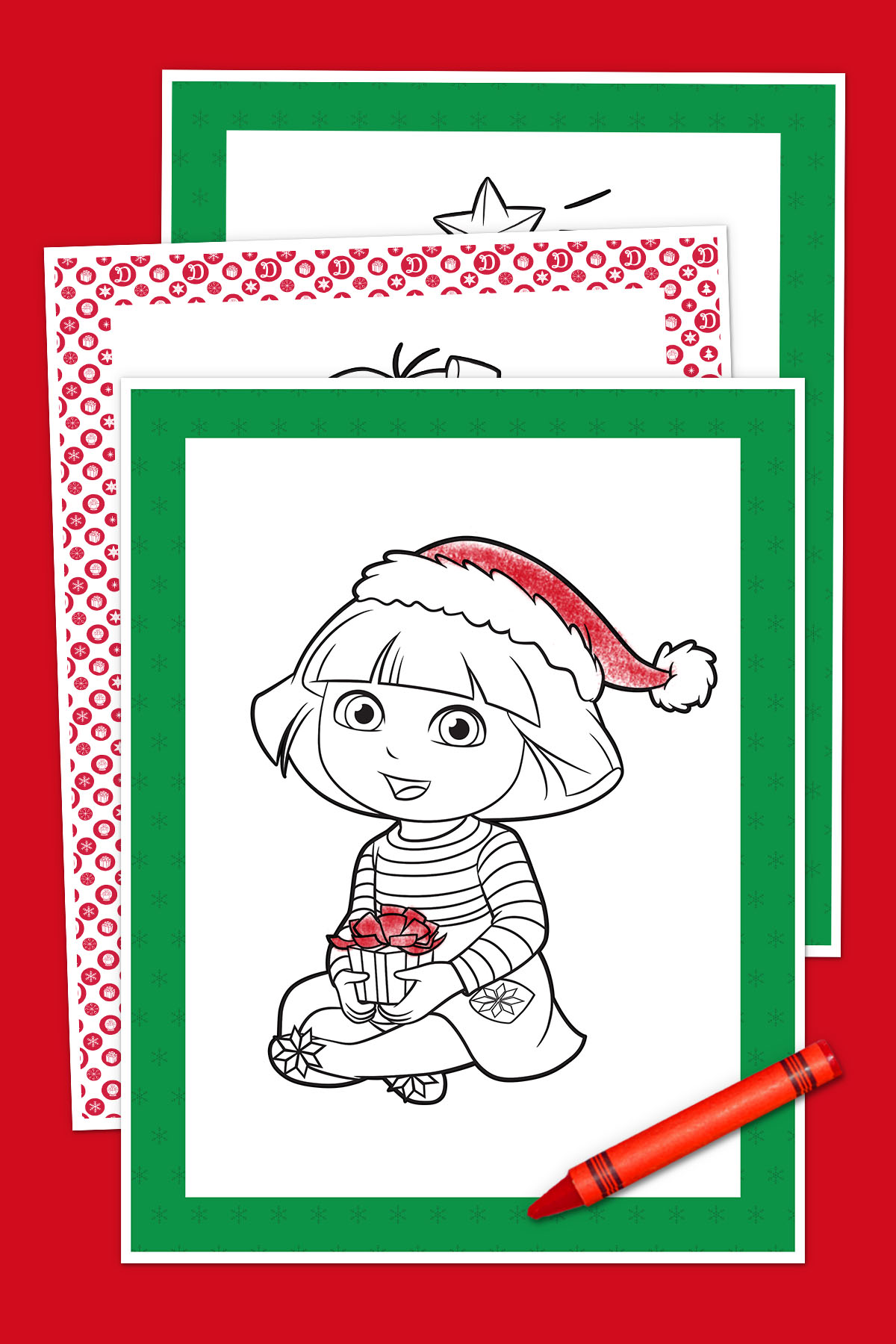 Dora Holiday Coloring Pack