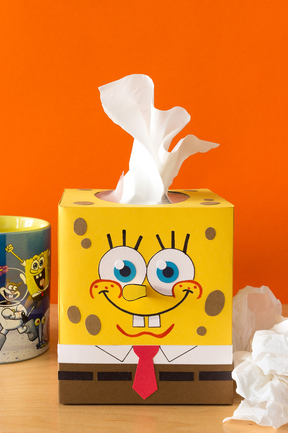 SpongeBob Winter Sniffles Tissue Box Craft