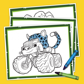 Blaze Wild Wheels Coloring Pack