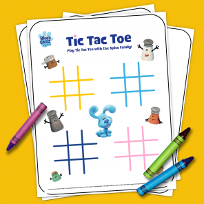 Blue's Clues & You! Printable Tic Tac Toe