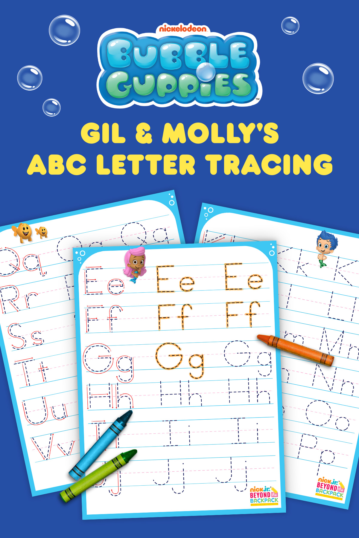 Bubble Guppies Letter Tracing