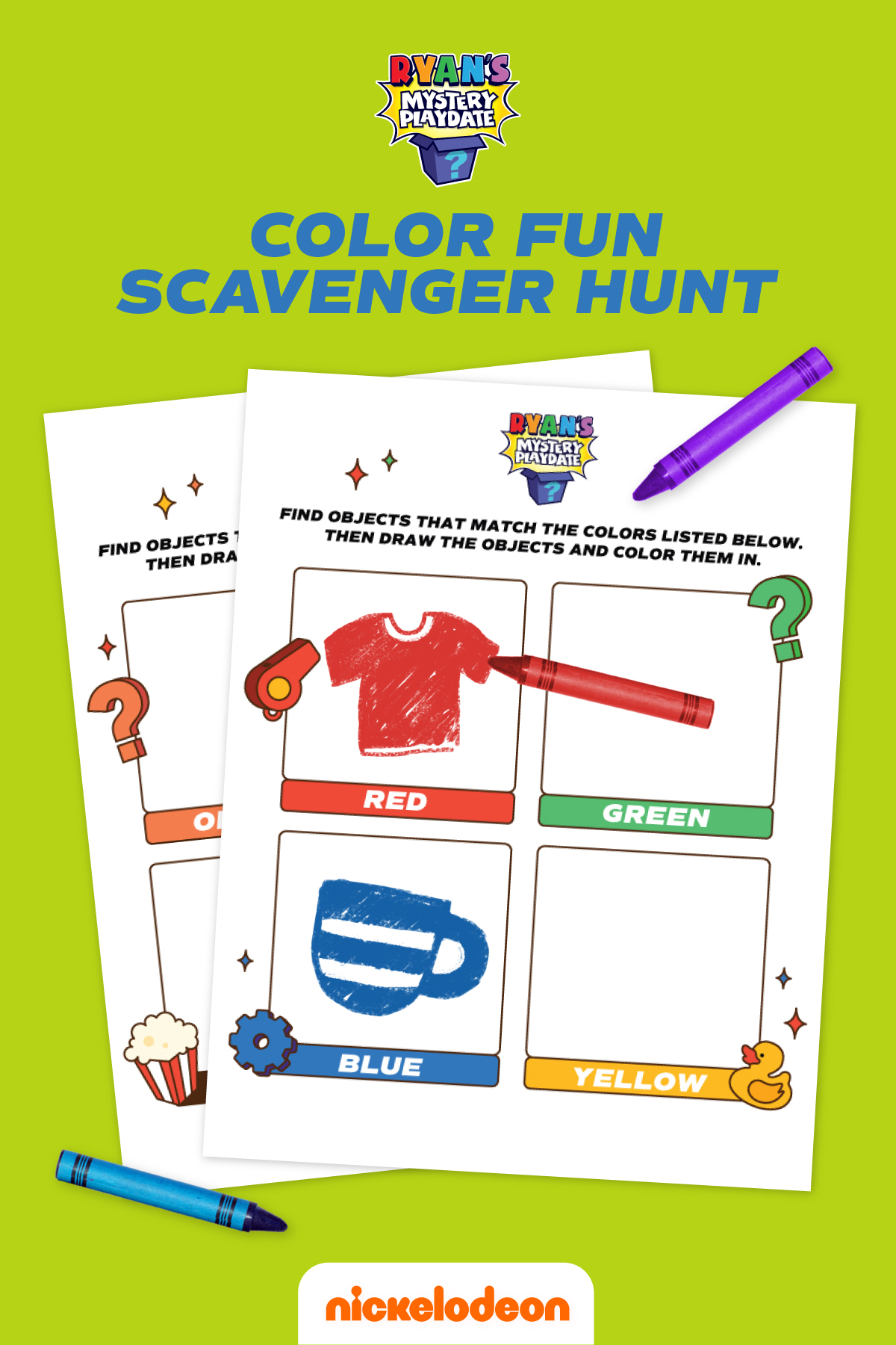 Ryan's Mystery Playdate Color Challenge