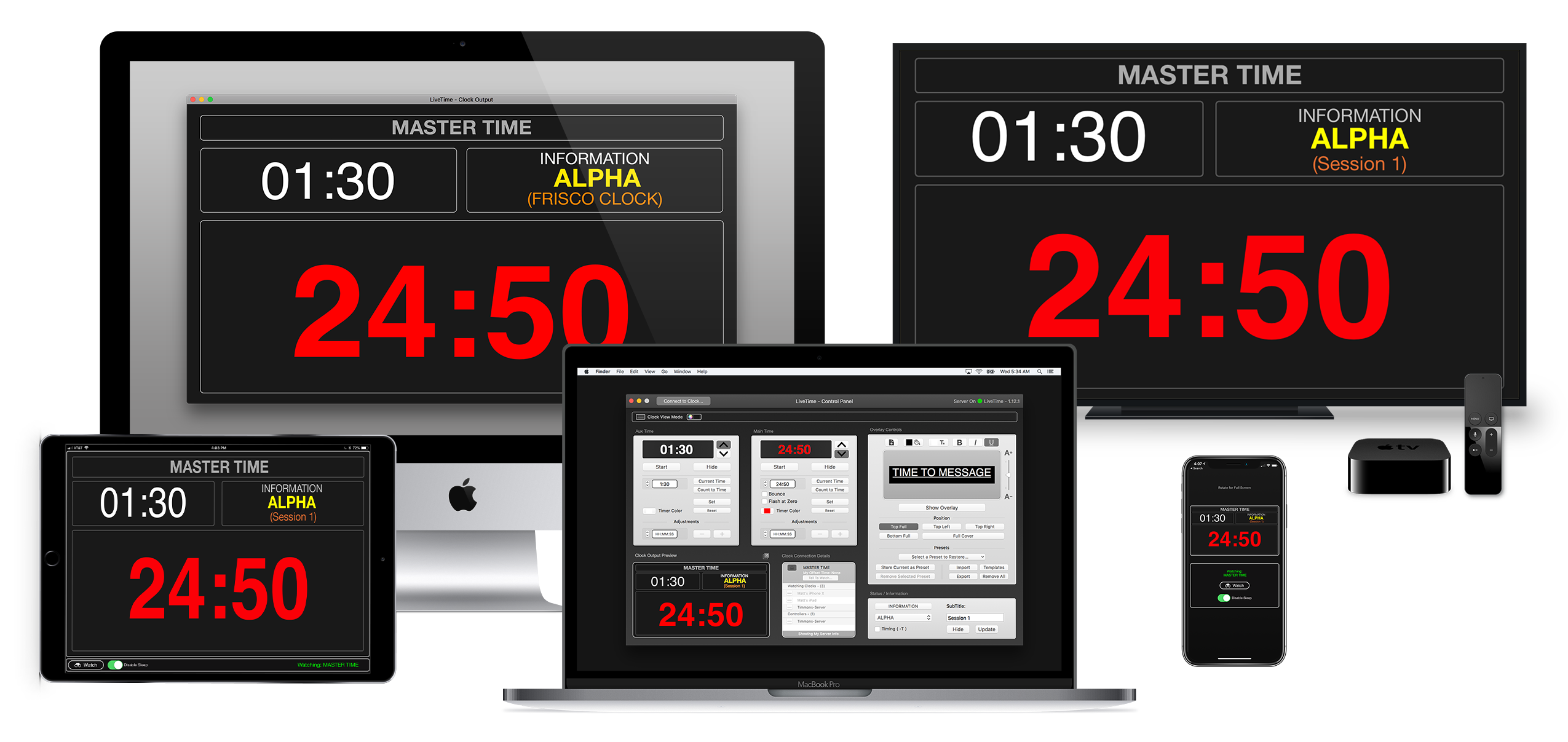 Live time production clock