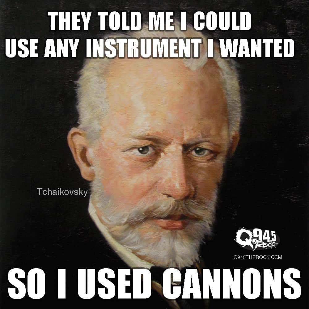 They told him he could use ANY musical instruments… he chose heavy artillery