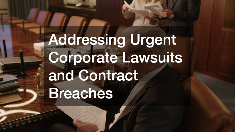 Addressing Urgent Corporate Lawsuits and Contract Breaches