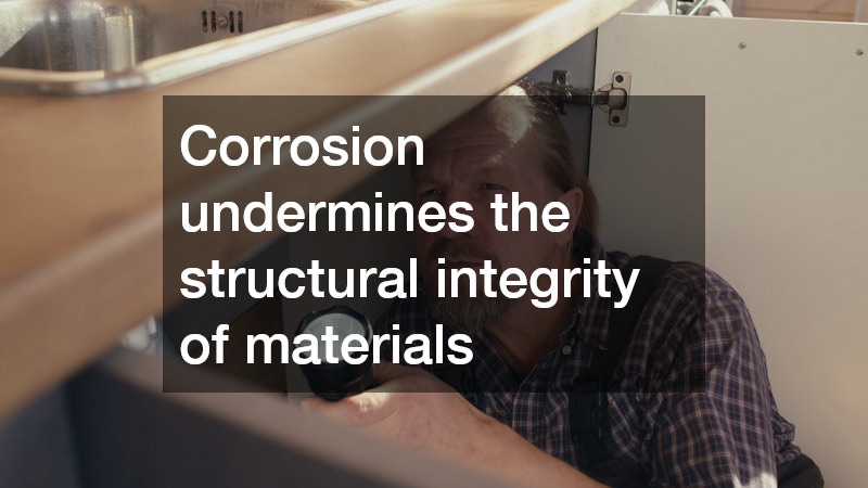 Corrosion undermines the structural integrity of materials