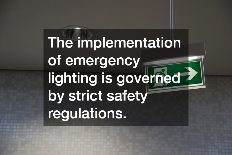 The implementation of emergency lighting is governed by strict safety regulations.