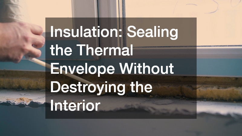 Insulation: Sealing the Thermal Envelope Without Destroying the Interior