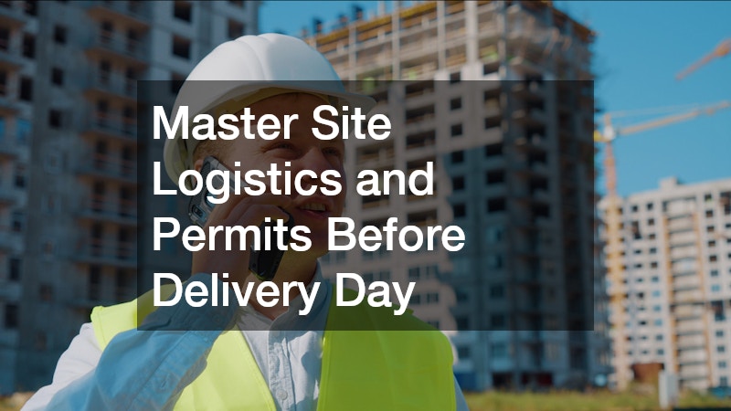 Master Site Logistics and Permits Before Delivery Day