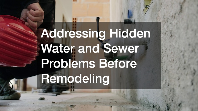 Addressing Hidden Water and Sewer Problems Before Remodeling