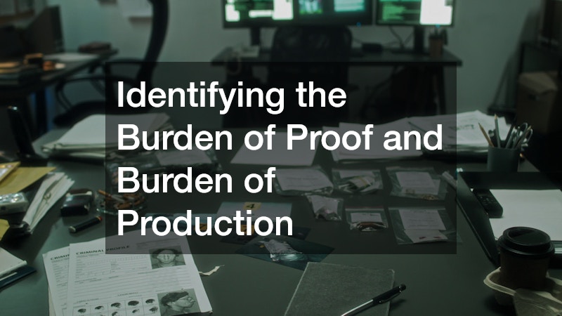 Identifying the Burden of Proof and Burden of Production