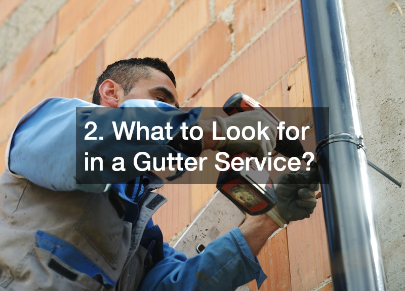 2. What to Look for in a Gutter Service?