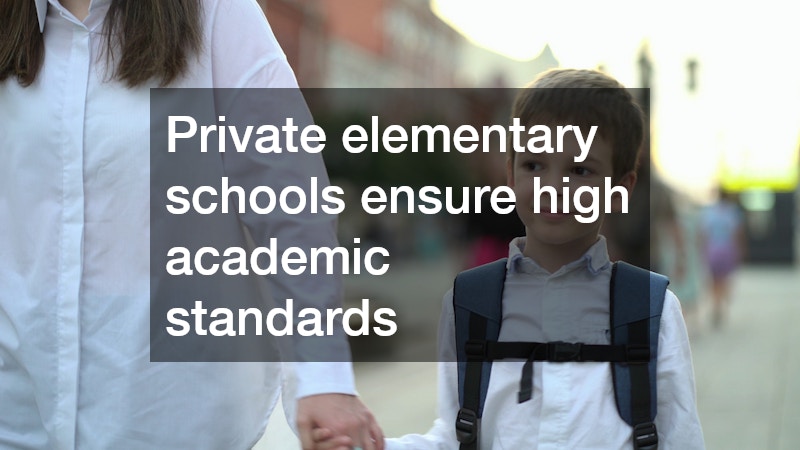 Private elementary schools ensure high academic standards