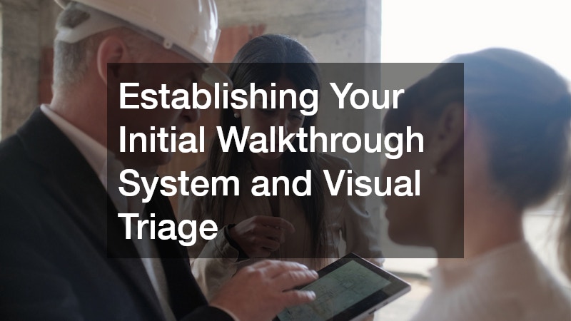 Establishing Your Initial Walkthrough System and Visual Triage