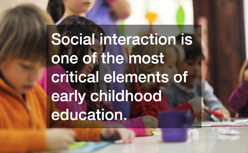 Social interaction is one of the most critical elements of early childhood education. 