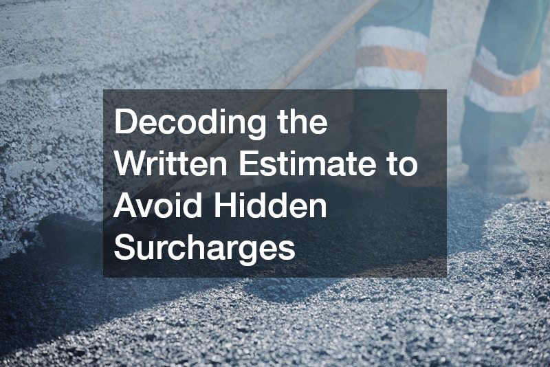 Decoding the Written Estimate to Avoid Hidden Surcharges