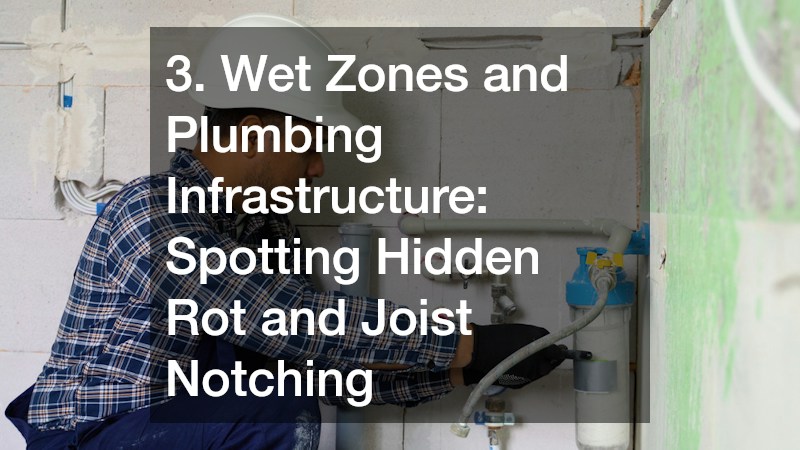 3. Wet Zones and Plumbing Infrastructure: Spotting Hidden Rot and Joist Notching
