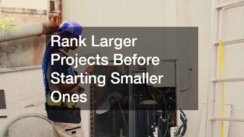 Rank Larger Projects Before Starting Smaller Ones