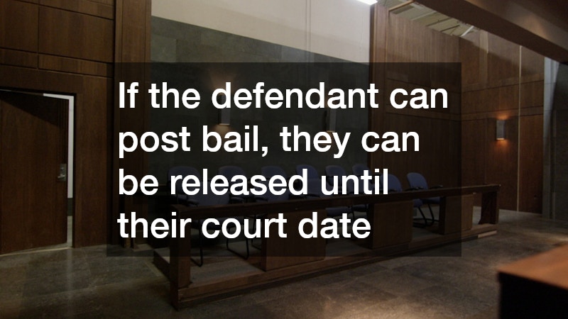 If the defendant can post bail, they can be released until their court date