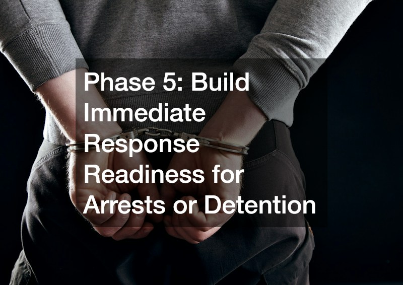 Phase 5: Build Immediate Response Readiness for Arrests or Detention
