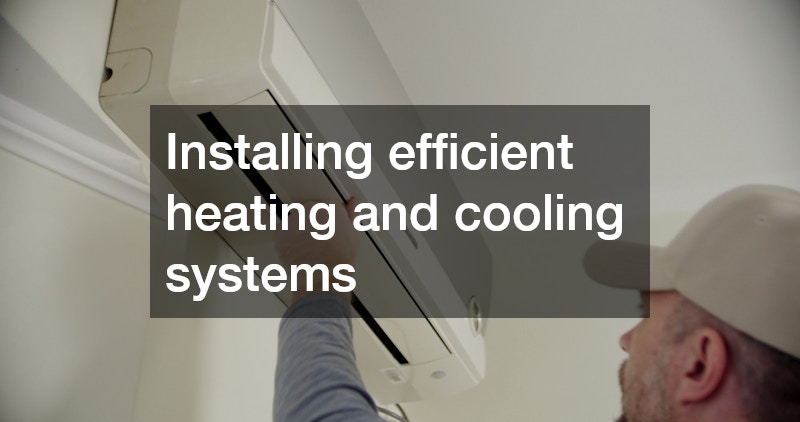 Installing efficient heating and cooling systems