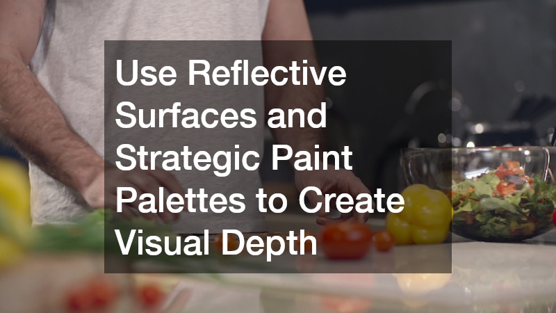 Use Reflective Surfaces and Strategic Paint Palettes to Create Visual Depth