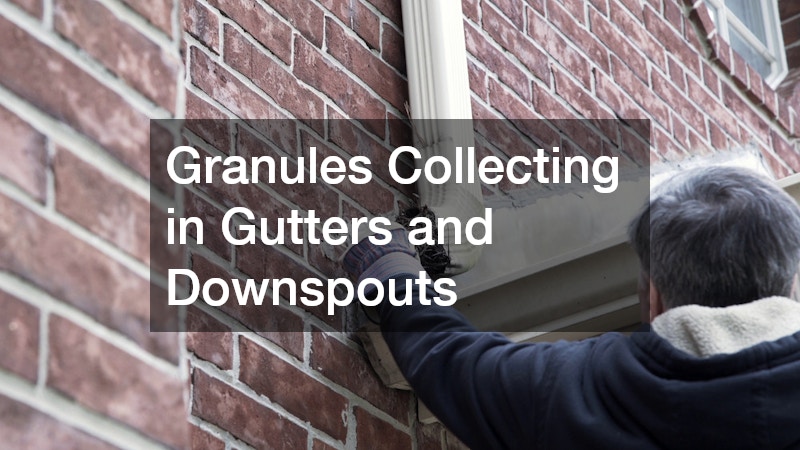 Granules Collecting in Gutters and Downspouts