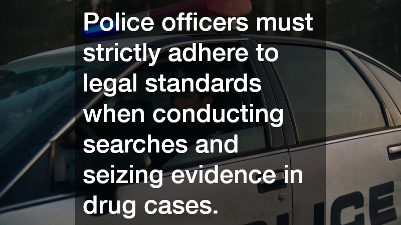 Police officers must strictly adhere to legal standards when conducting searches and seizing evidence in drug cases.