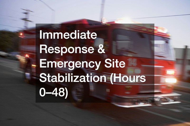 Immediate Response & Emergency Site Stabilization (Hours 0–48)