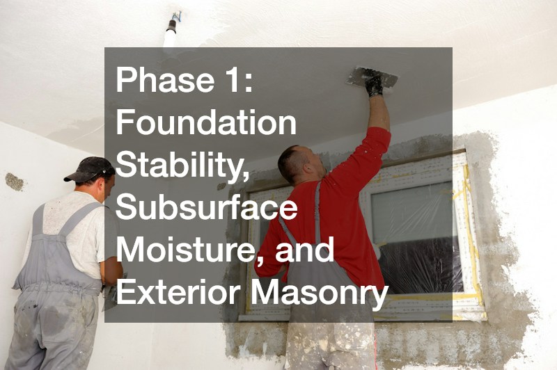 Phase 1: Foundation Stability, Subsurface Moisture, and Exterior Masonry
