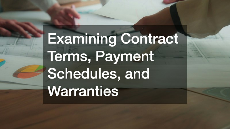 Examining Contract Terms, Payment Schedules, and Warranties