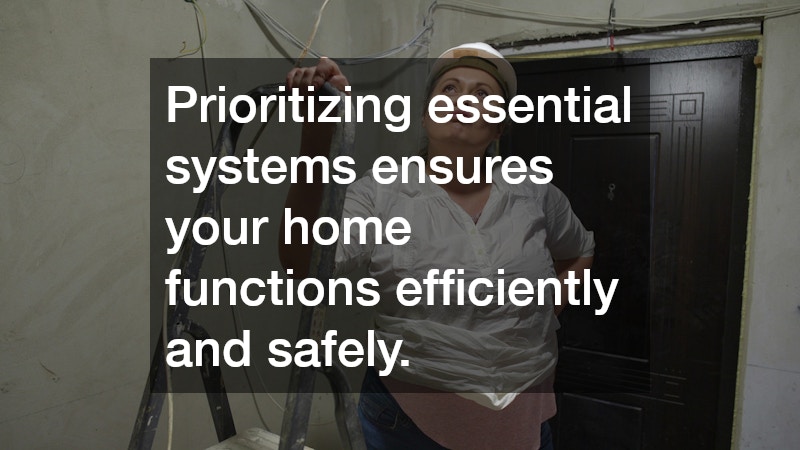 Prioritizing essential systems ensures your home functions efficiently and safely. 