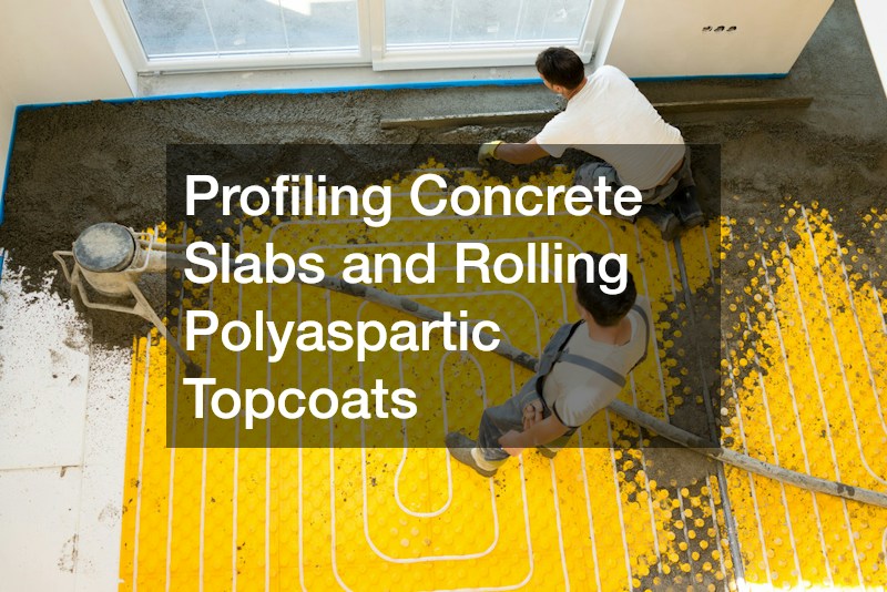 Profiling Concrete Slabs and Rolling Polyaspartic Topcoats