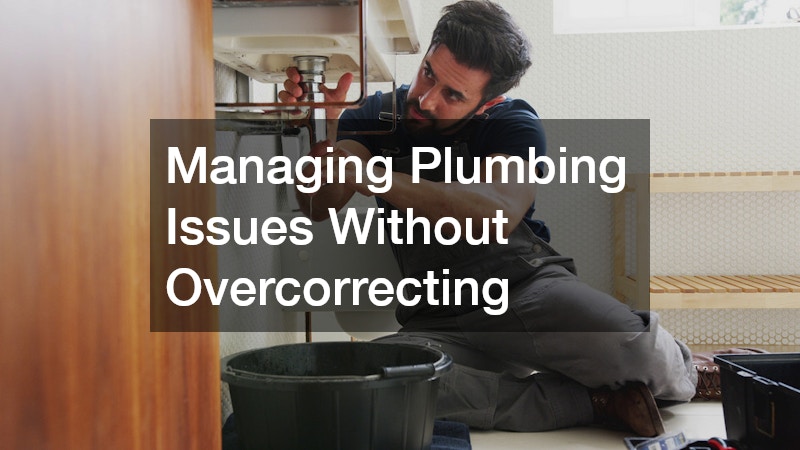 Managing Plumbing Issues Without Overcorrecting
