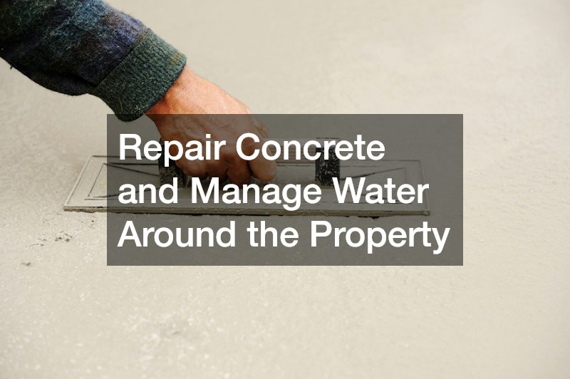 Repair Concrete and Manage Water Around the Property
