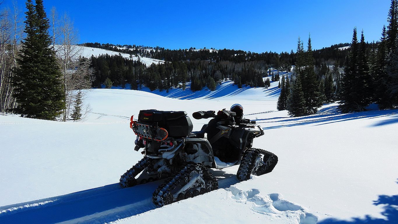 I Have The Mountains To Myself Winter & Snow ATV Riding QUADCRAZY