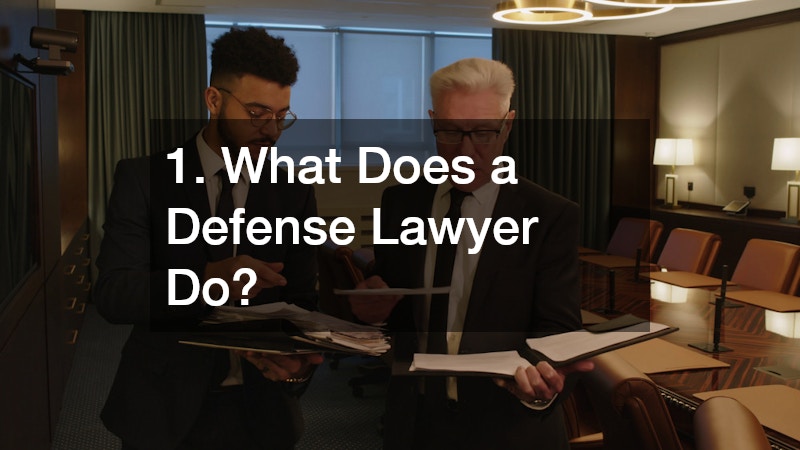 1. What Does a Defense Lawyer Do?