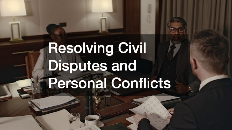 Resolving Civil Disputes and Personal Conflicts