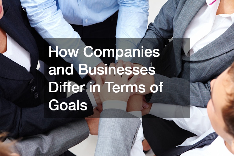 How Companies and Businesses Differ in Terms of Goals