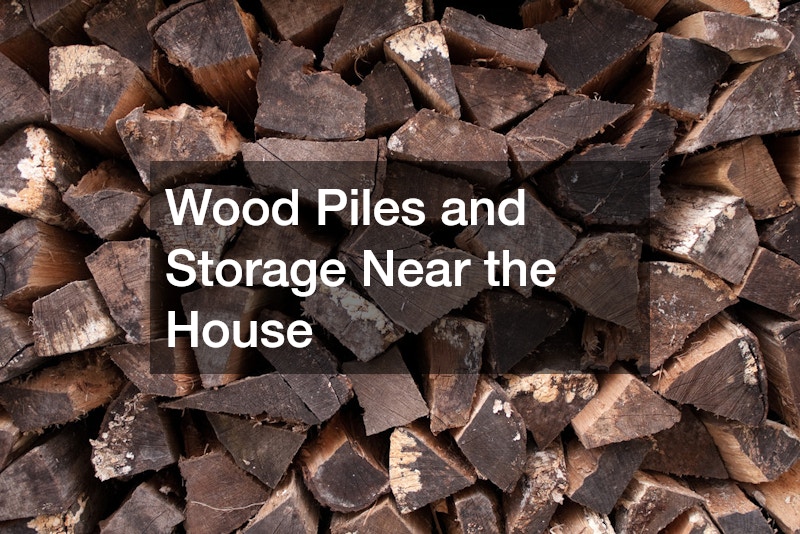 Wood Piles and Storage Near the House