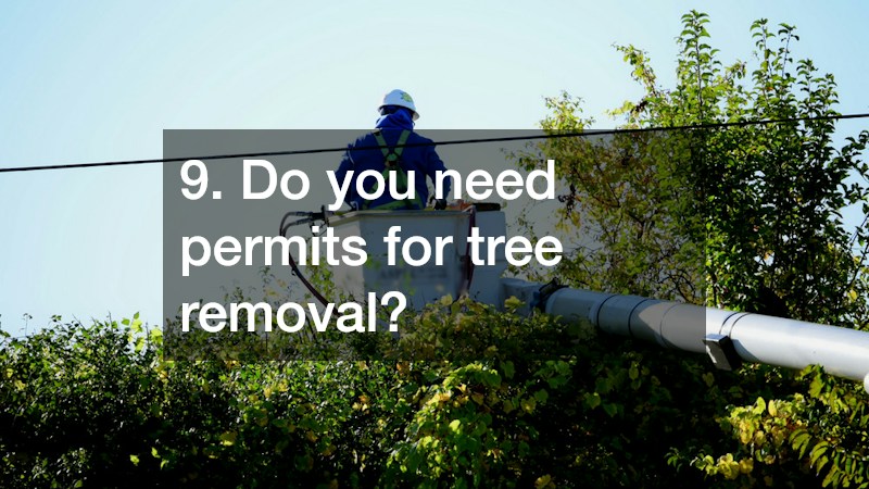 9. Do you need permits for tree removal?