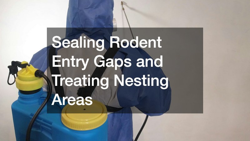 Sealing Rodent Entry Gaps and Treating Nesting Areas