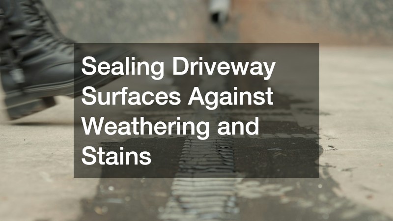 Sealing Driveway Surfaces Against Weathering and Stains