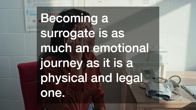 Becoming a surrogate is as much an emotional journey as it is a physical and legal one.