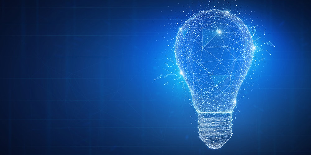 A light bulb graphic